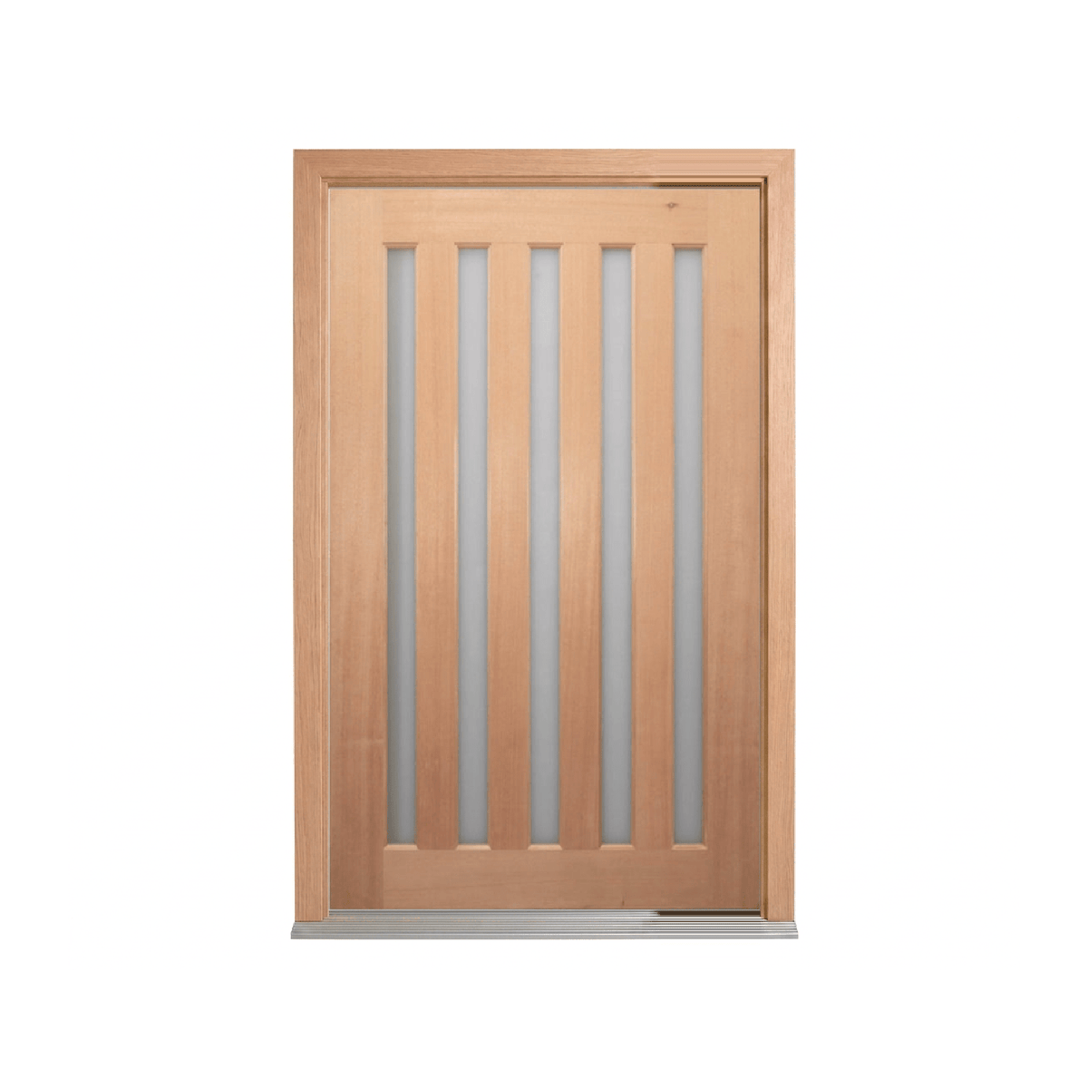 Five-Lite Vertical Glass Timber Door 2340mm – Pre-Hung - Just Doors QLD