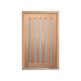 Five-Lite Vertical Glass Timber Door 2340mm – Pre-Hung - Just Doors QLD