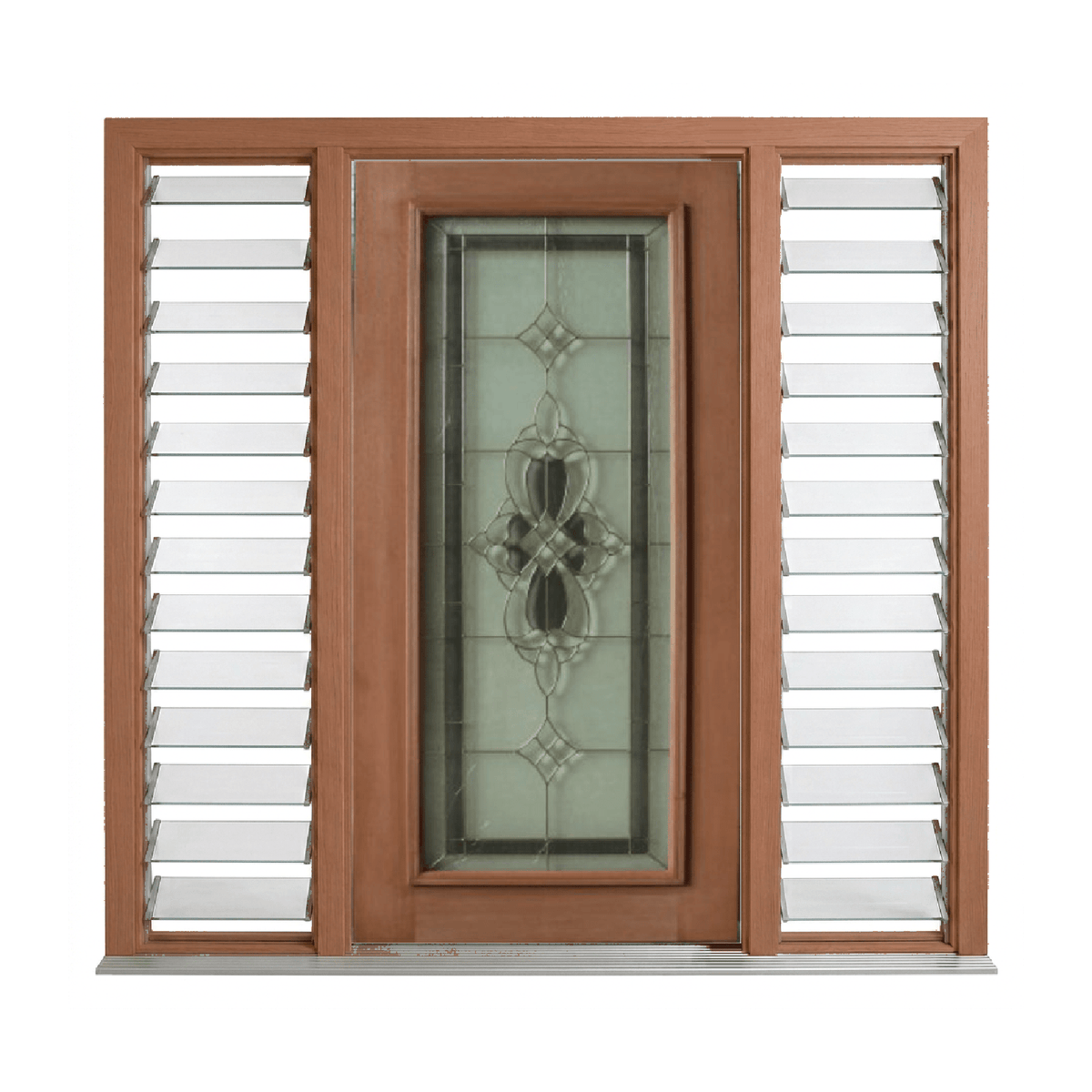 Floral Diamond Triple Glazed Leadlight Door – TG-Floral Diamond 2040mm – Pre-Hung