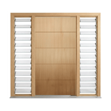 Four-Groove Timber Door 2040mm – Pre-Hung