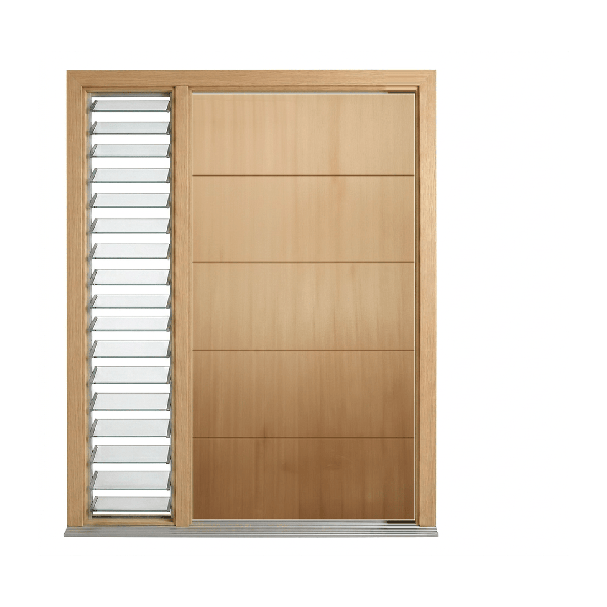 Four-Groove Timber Door 2040mm – Pre-Hung