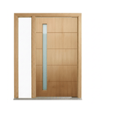 Four-Groove Vertical Glass Timber Door 2040mm – Supplied & Installed
