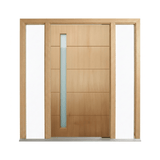 Four-Groove Vertical Glass Timber Door 2040mm – Supplied & Installed