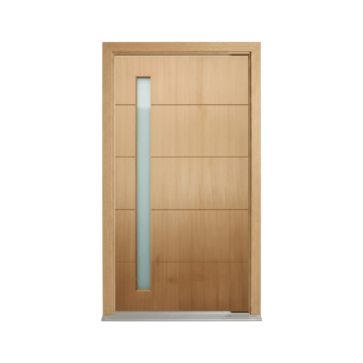 Four-Groove Vertical Glass Timber Door 2040mm – Supplied & Installed