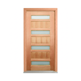 Four-Lite Raised-Panel Glass Timber Door 2040mm – Supplied & Installed