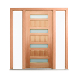 Four-Lite Raised-Panel Glass Timber Door 2040mm – Supplied & Installed