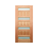 Four-Lite Raised-Panel Glass Timber Door 2040mm – Supplied & Installed