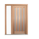 Four-Lite Vertical Glass Timber Door 2040mm – Pre-Hung