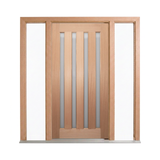 Four-Lite Vertical Glass Timber Door 2040mm – Pre-Hung