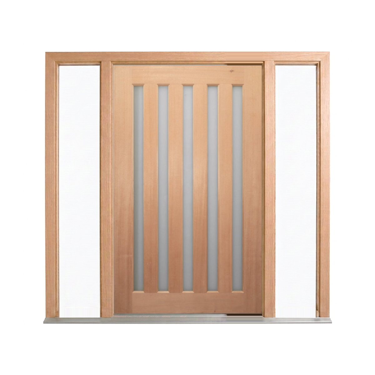 Five-Lite Vertical Glass Timber Door 2340mm – Pre-Hung