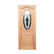 Full-Solid Joinery Timber Top Oval Glass - Just Doors QLD