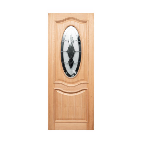 Full-Solid Joinery Timber Top Oval Glass - Just Doors QLD