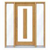 GI- Illusion door with glass sidelights both sides