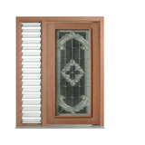 Grey Flower Triple Glazed Leadlight Door – TG-Grey Flower 2040mm – Pre-Hung