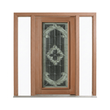 Grey Flower Triple Glazed Leadlight Door – TG-Grey Flower 2040mm – Pre-Hung
