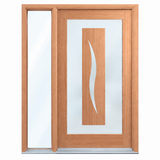 GS- Illusion door with one glass sidelight on the left