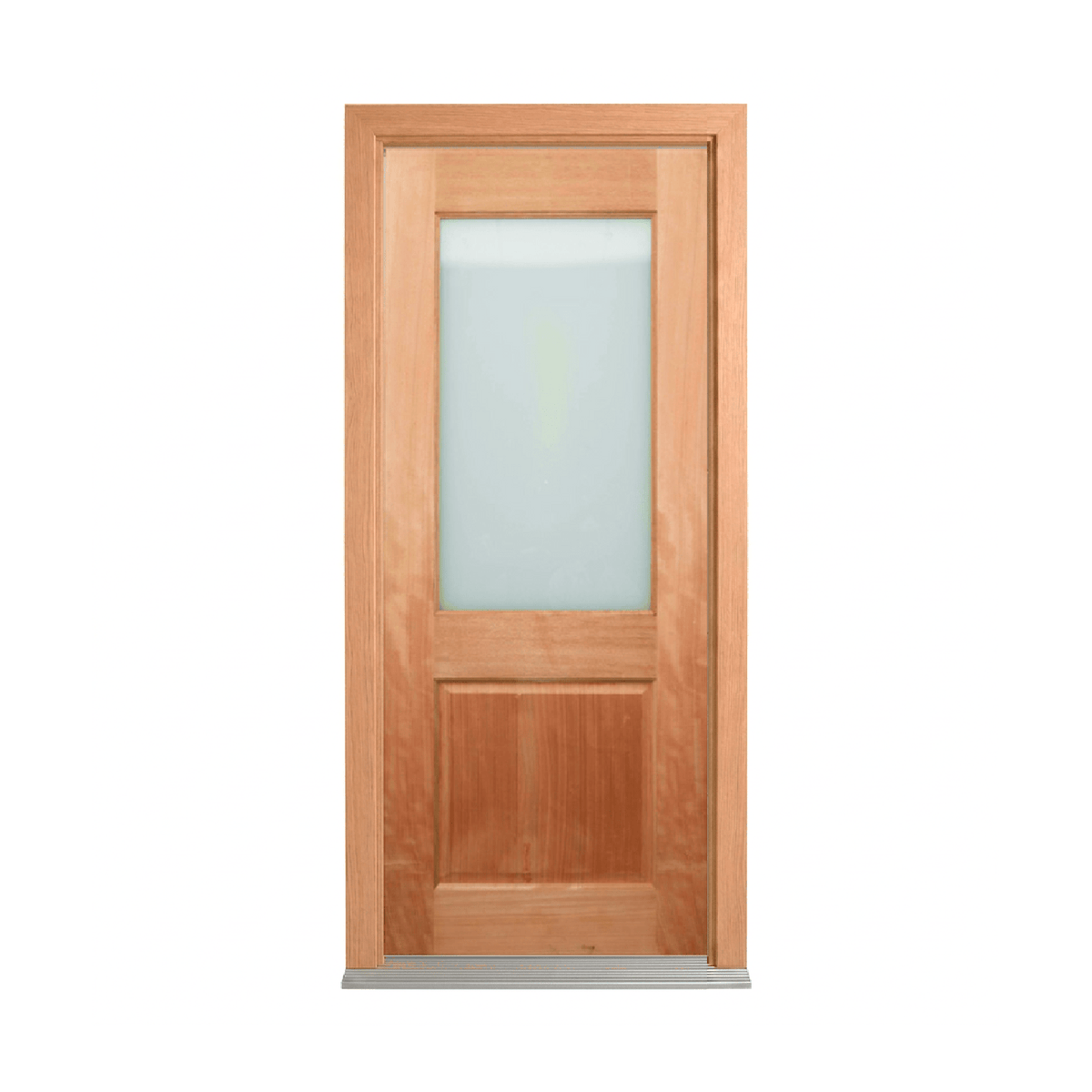 Half-Glass Two-Panel Timber Door 2040mm – Pre-Hung
