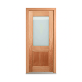 Half-Glass Two-Panel Timber Door 2040mm – Pre-Hung