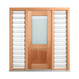 Half-Glass Two-Panel Timber Door 2040mm – Pre-Hung