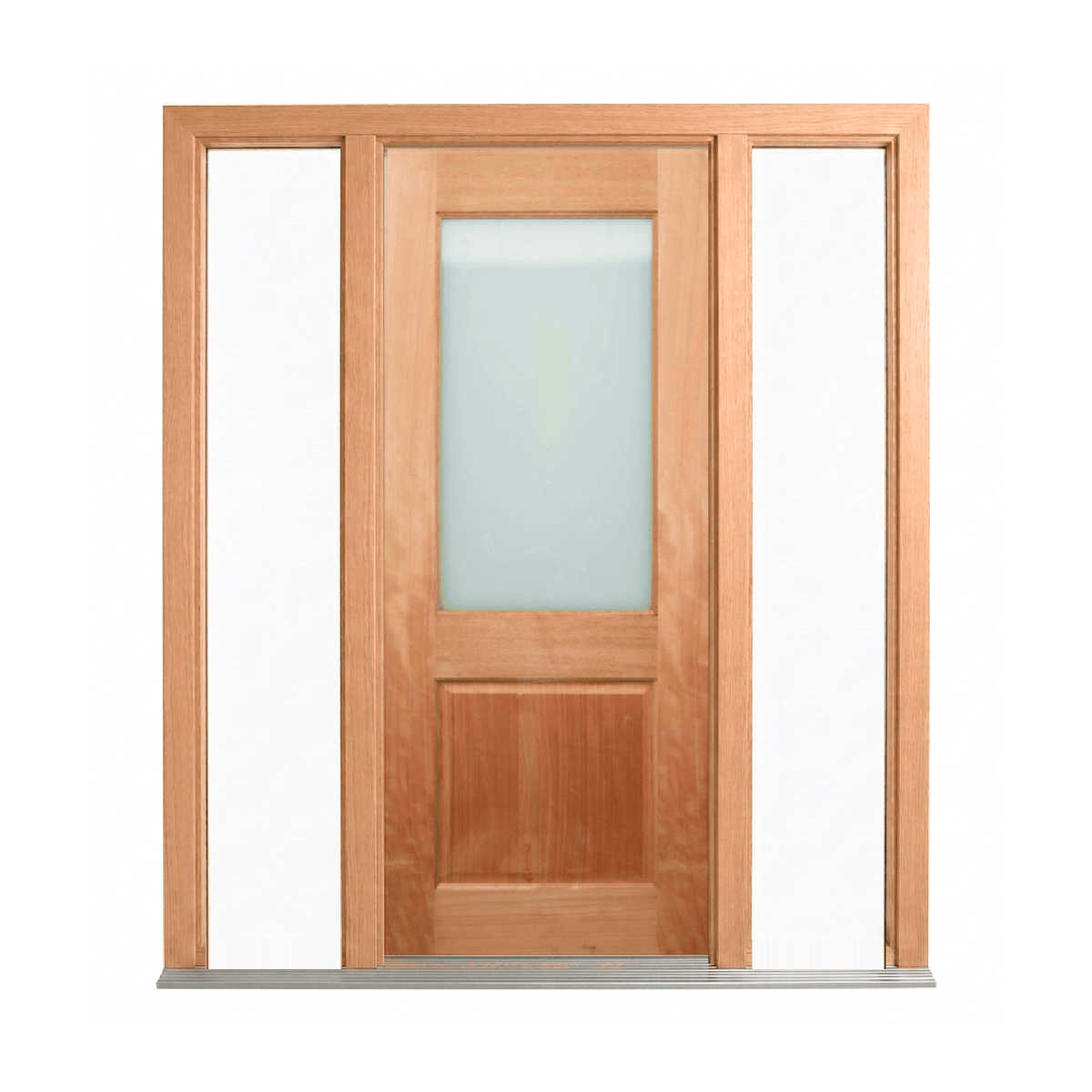 Half-Glass Two-Panel Timber Door 2040mm – Pre-Hung