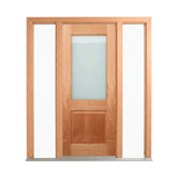 Half-Glass Two-Panel Timber Door 2040mm – Pre-Hung