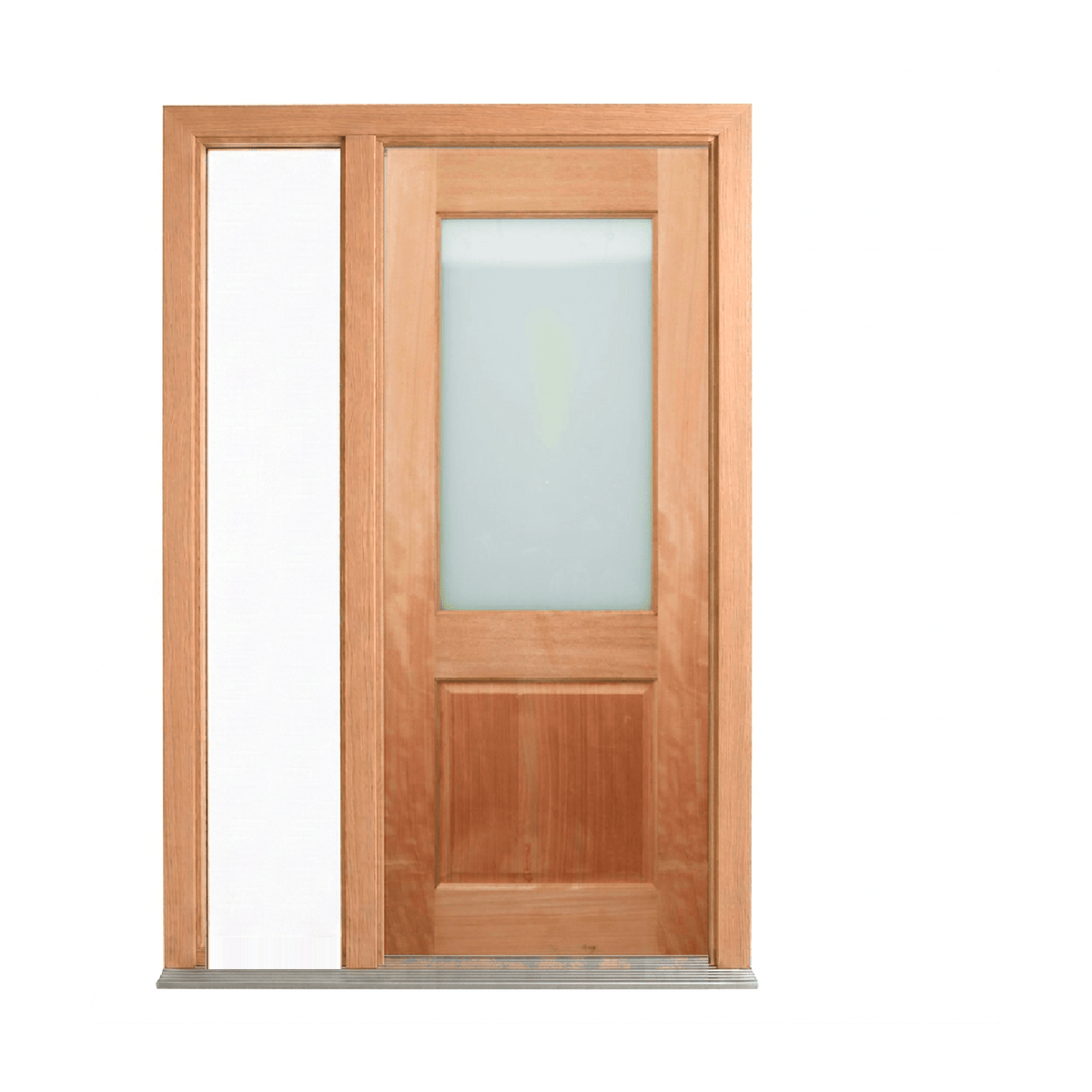 Half-Glass Two-Panel Timber Door 2040mm – Pre-Hung