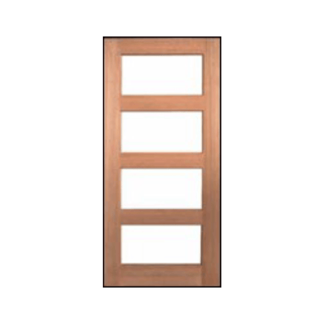 Horizontal 4 Lite Shaker Internal Glass Door – GD-SK4 - Just Doors QLD