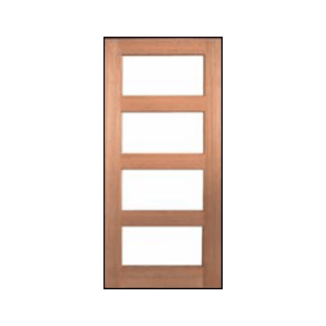 Horizontal 4 Panel Glass Door – GD-D4 - Just Doors QLD