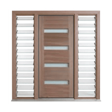 Horizontal 4 Small Glass Panel Door – GD-D4SG – WS Wide Style 2340mm – Supplied & Installed