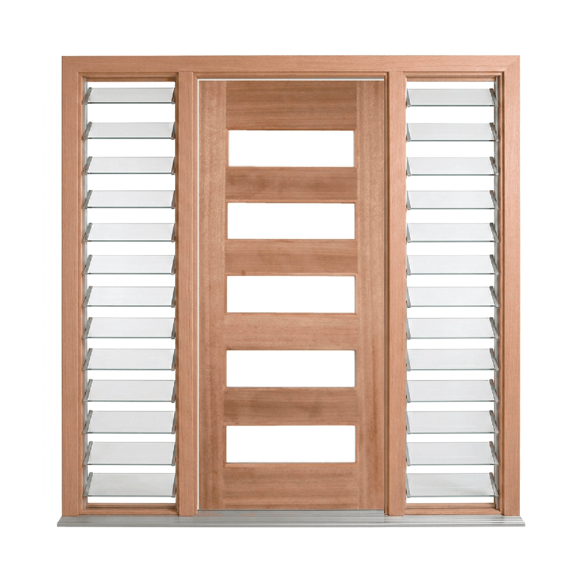 Horizontal 5 Panel Glass Door – GD-D5 2040mm – Supplied & Installed
