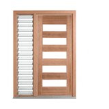Horizontal 5 Panel Glass Door – GD-D5 2040mm – Supplied & Installed