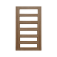 Horizontal 6 Panel Glass Door – GD-D6B - Just Doors QLD