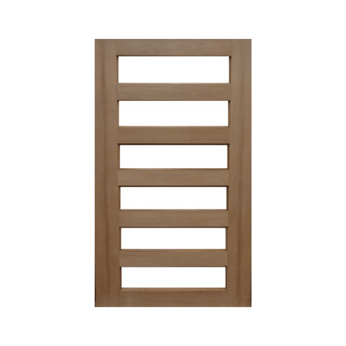 Horizontal 6 Panel Glass Door – GD-D6B - Just Doors QLD