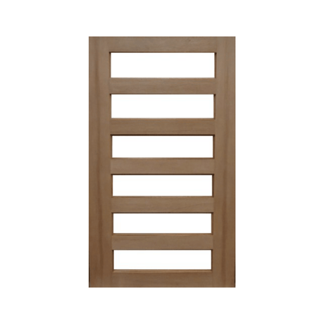 Horizontal 6 Panel Glass Door – GD-D6B - Just Doors QLD