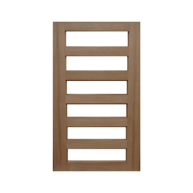 Horizontal 6 Panel Glass Door – GD-D6B - Just Doors QLD