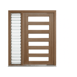 Horizontal 6 Panel Glass Door – GD-D6B – WS Wide Style 2340mm – Supplied & Installed