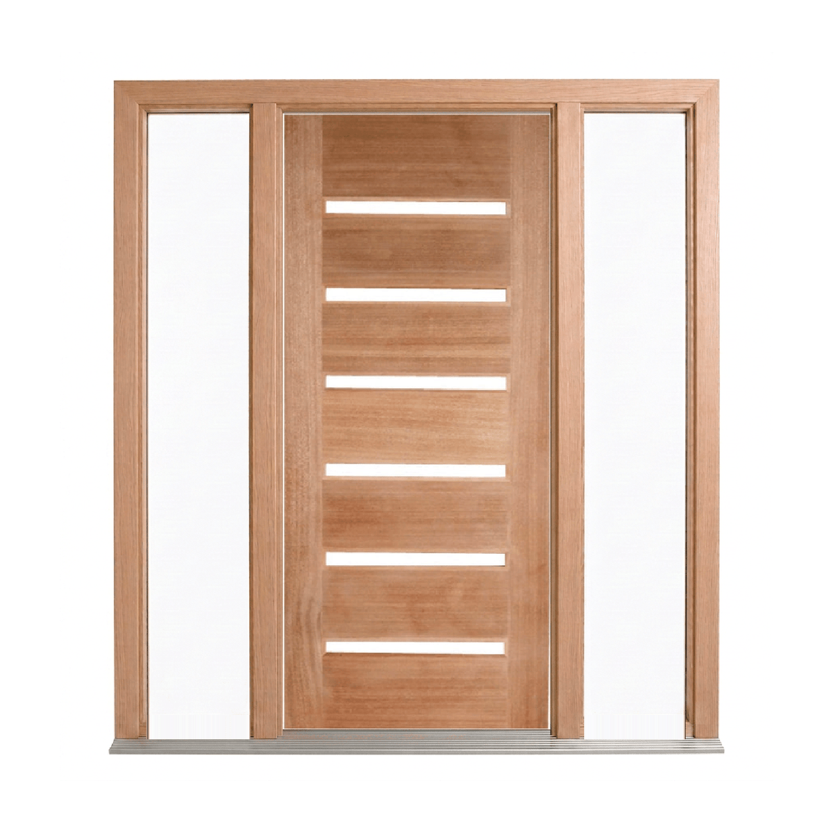 Horizontal 6LS Timber Glass Door – GD-D6 – WS Wide Style 2040mm – Supplied & Installed
