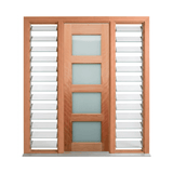 Horizontal Glazed Panel Timber Door 2040mm – Pre-Hung