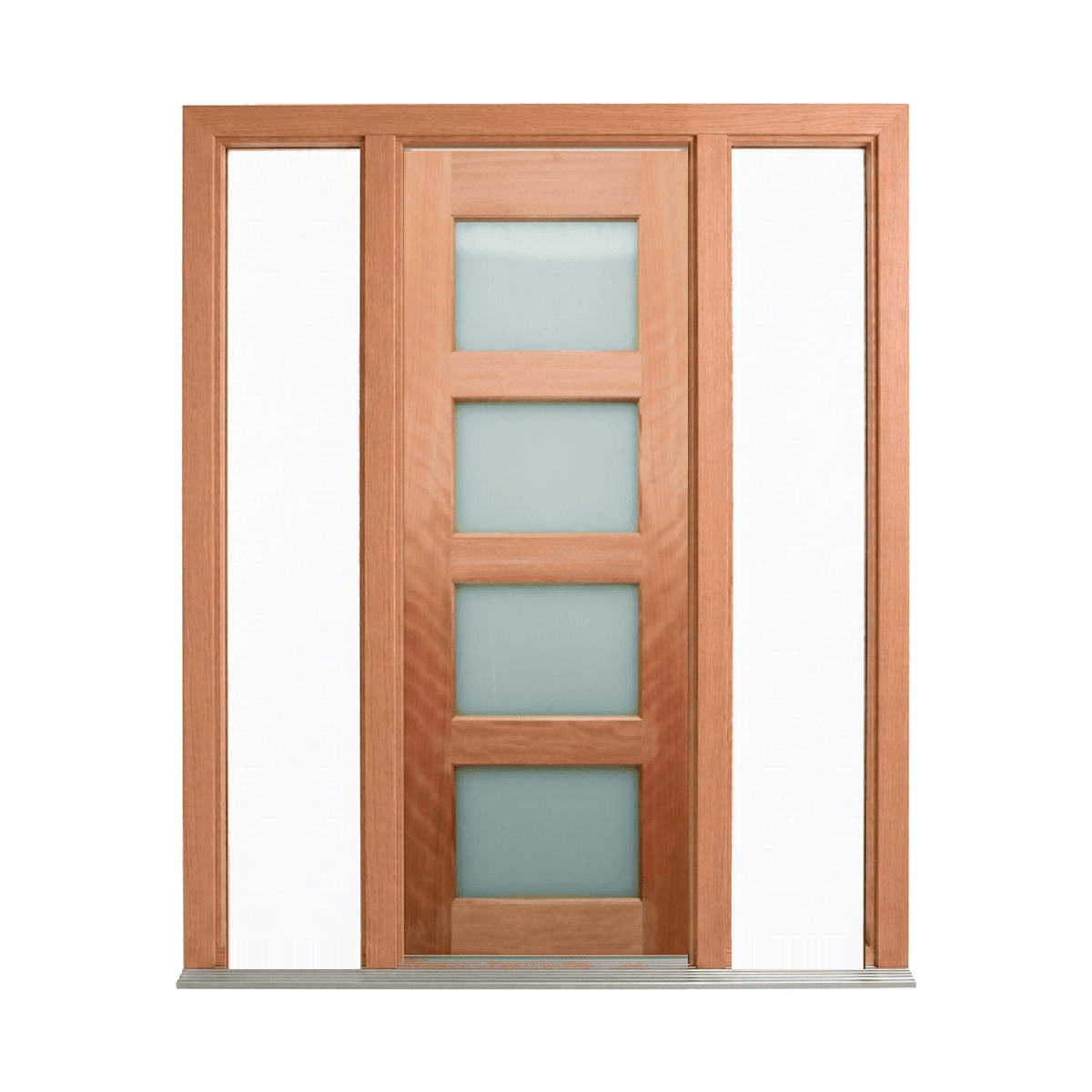 Horizontal Glazed Panel Timber Door 2040mm – Pre-Hung