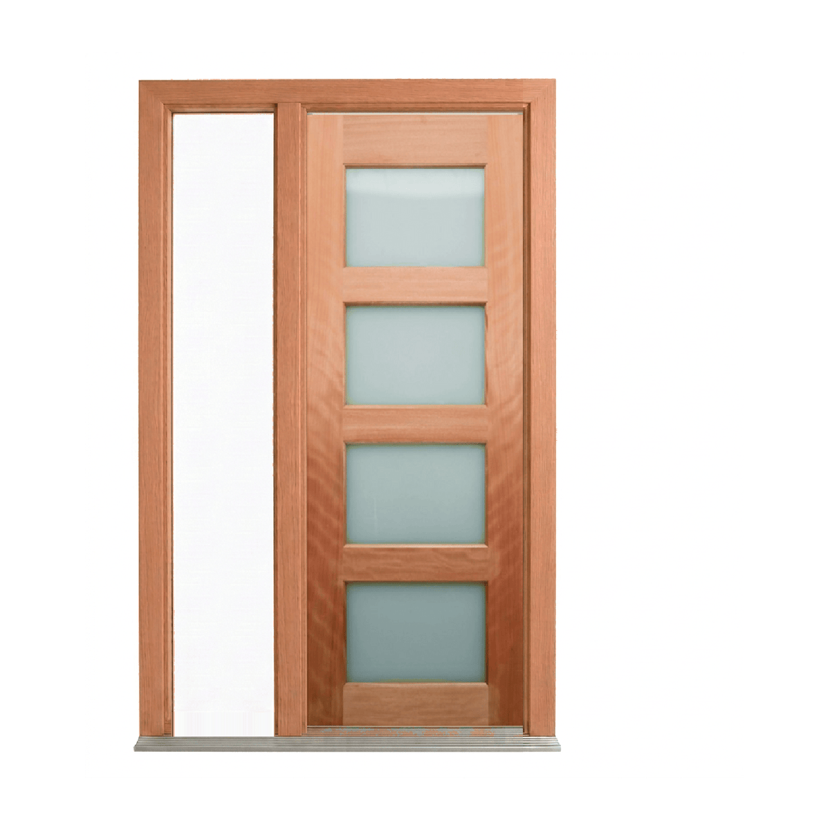 Horizontal Glazed Panel Timber Door 2040mm – Pre-Hung