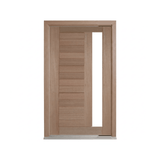 Horizontal Plank 1 Lite Timber Entrance Door – GD-15H1V 2040 & 2340mm – Supplied & Installed