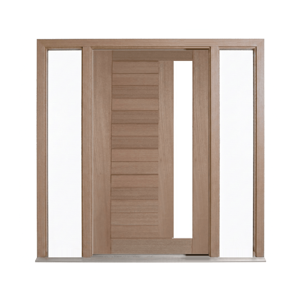 Horizontal Plank 1 Lite Timber Entrance Door – GD-15H1V 2040 & 2340mm – Supplied & Installed