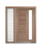 Horizontal Plank 1 Lite Timber Entrance Door – GD-15H1V 2040 & 2340mm – Supplied & Installed