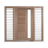 Horizontal Plank 1 Lite Timber Entrance Door – GD-15H1V 2040 & 2340mm – Supplied & Installed
