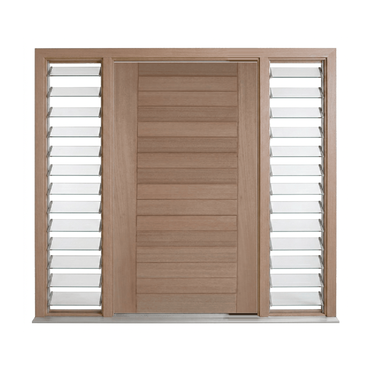 Horizontal Plank Timber Entrance Door – SP-15H 2040 & 2340mm – Pre-Hung