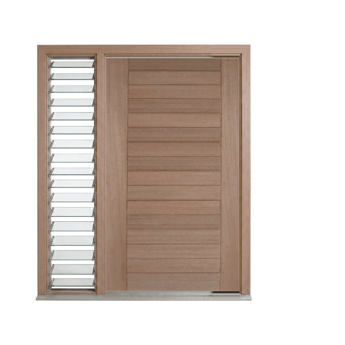 Horizontal Plank Timber Entrance Door – SP-15H 2040 & 2340mm – Pre-Hung