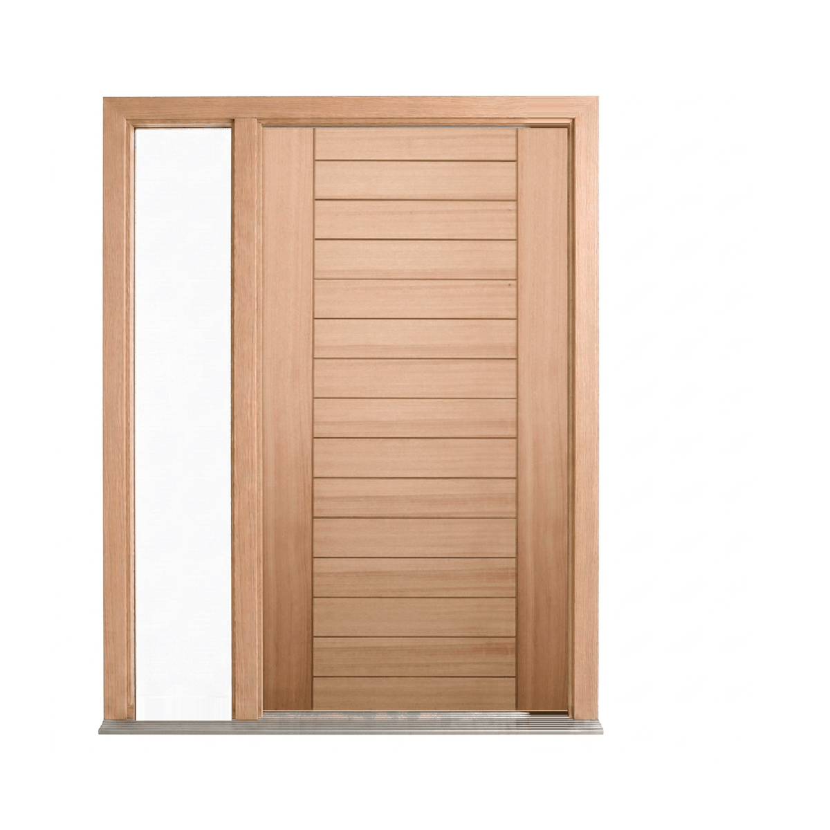 Horizontal Slat Timber Door 2040mm – Supplied & Installed