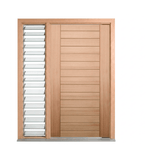 Horizontal Slat Timber Door 2040mm – Supplied & Installed