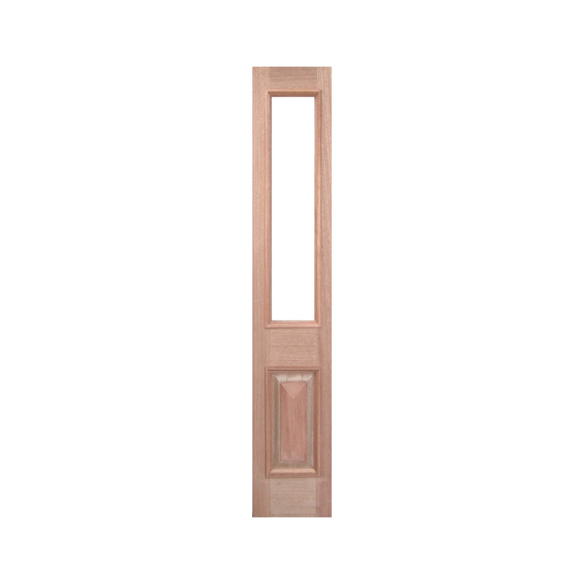 Glass Top Timber Sidelight with Cricket Bat and Heavy Moulding – SL-TD5G