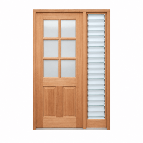 JDQ 6 lite half Panel Pre hung options - Just Doors QLD
